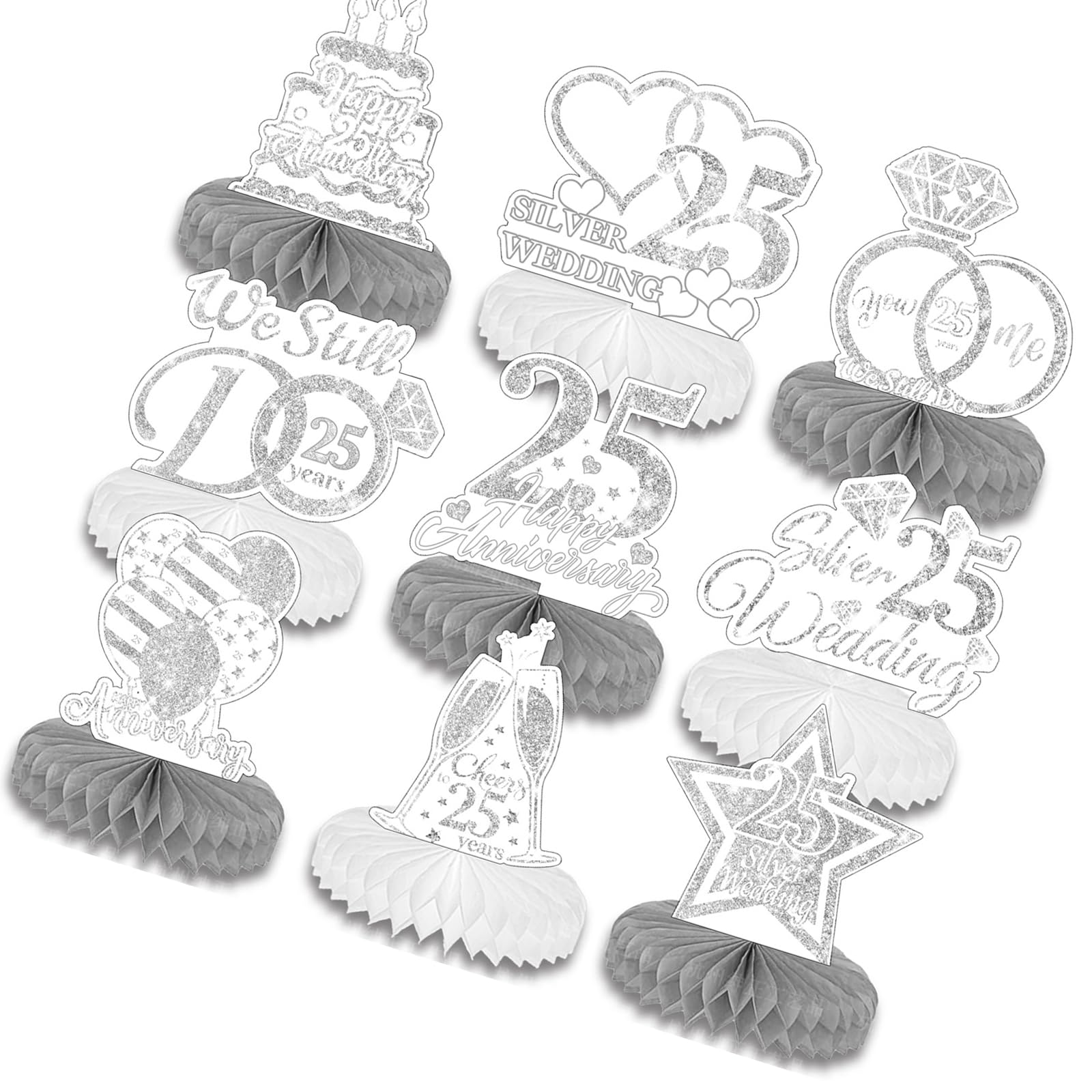 Hsioluted Honeys Comb Anniversary Decoration Table Accessories Suitable for Weddings Anniversaries and Family Celebration Event Anniversary Party Accessories