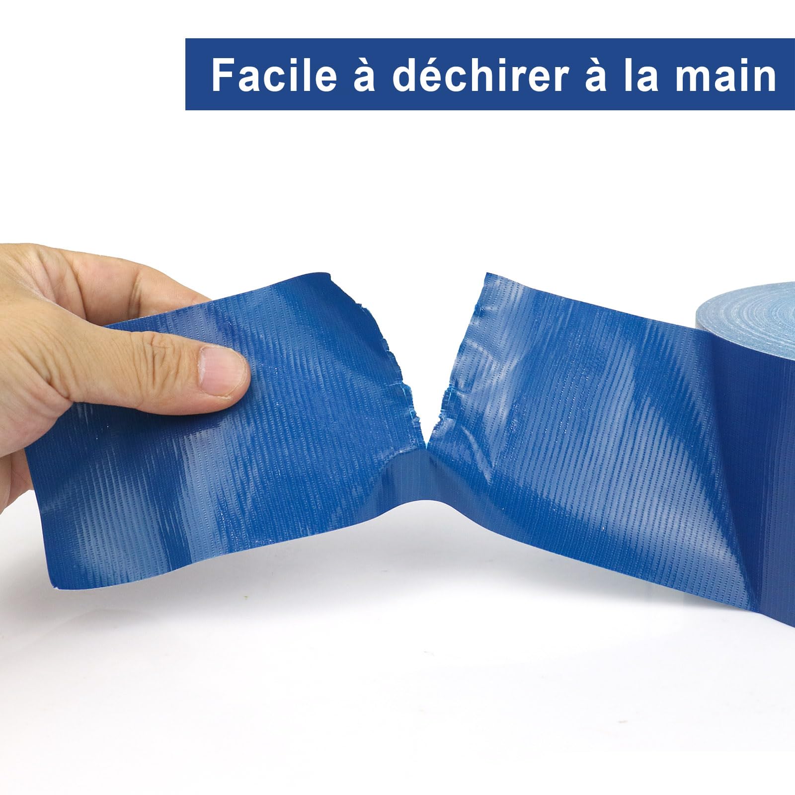 BOMEI PACK Nastro adesivo telato Heavy Duty Duct Tape, 75 mm x 50 m, per riparazione, fissaggio, sigillatura, etichettatura e ristrutturazione (blu scuro)