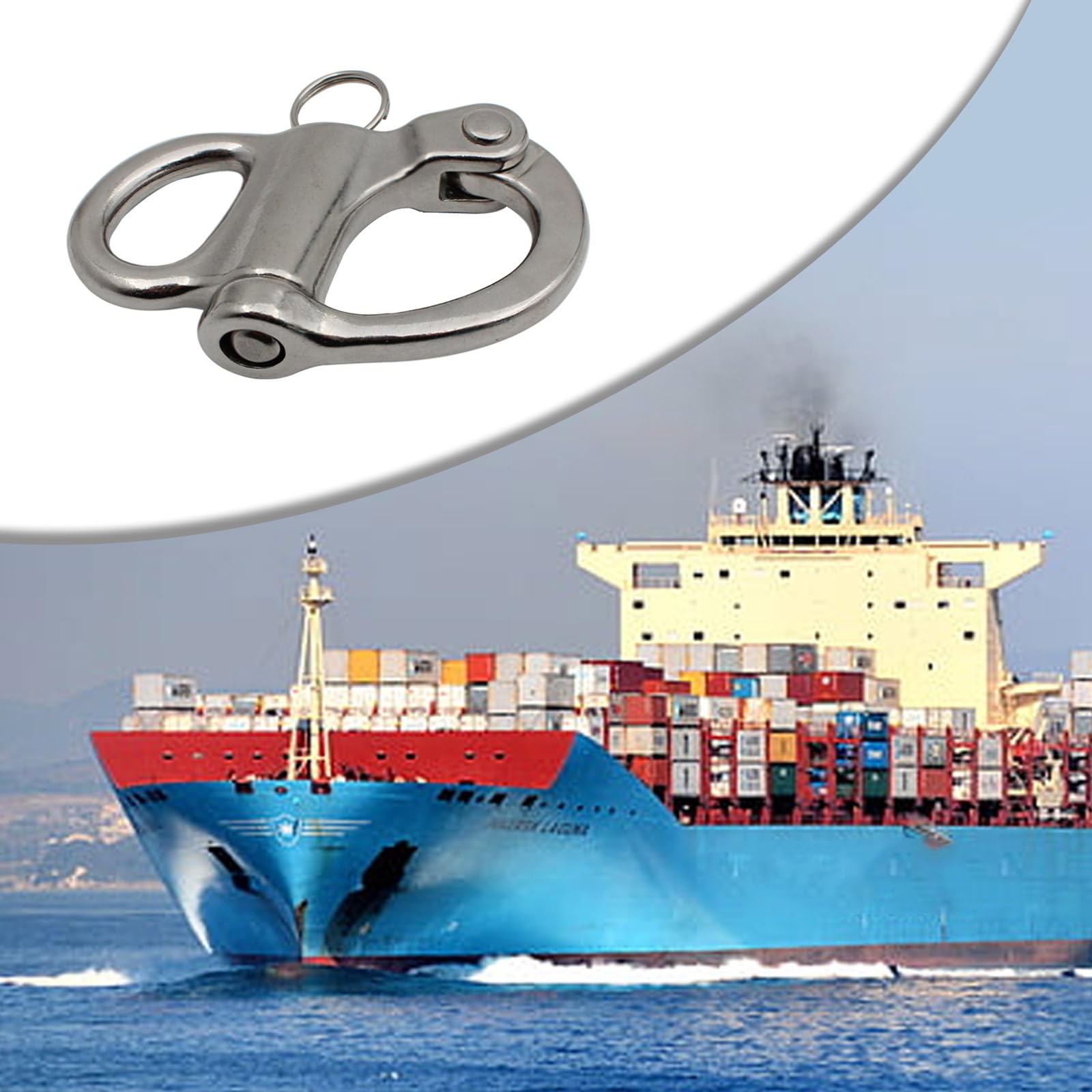 Muloo Jaw Swivel Snap Shackle Stainless Steel for Sailboats Spinnakers Halyards &Diving 35/52/69/96mm Snap Shackle