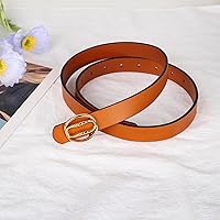 Vista 309 de Cinturón de cuero clásico con hebilla de metal para mujer con vestido de jeans Aah-negro-clásico