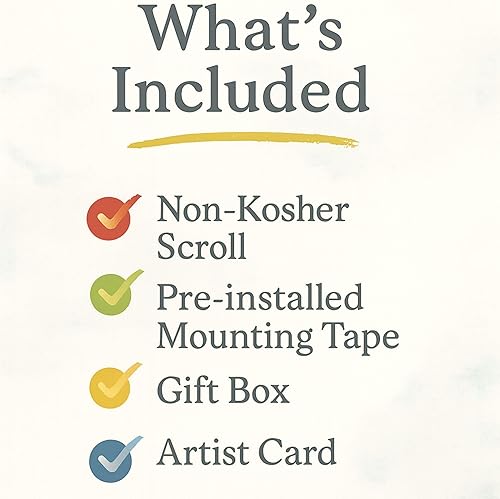 Miniatura 8 de Sparkling Art Glass Mezuzah  35 pulgadas  Fácil montaje  Caja de metal resistente a la intemperie  Caja de regalo y rollo no Kosher incluido  Hecho