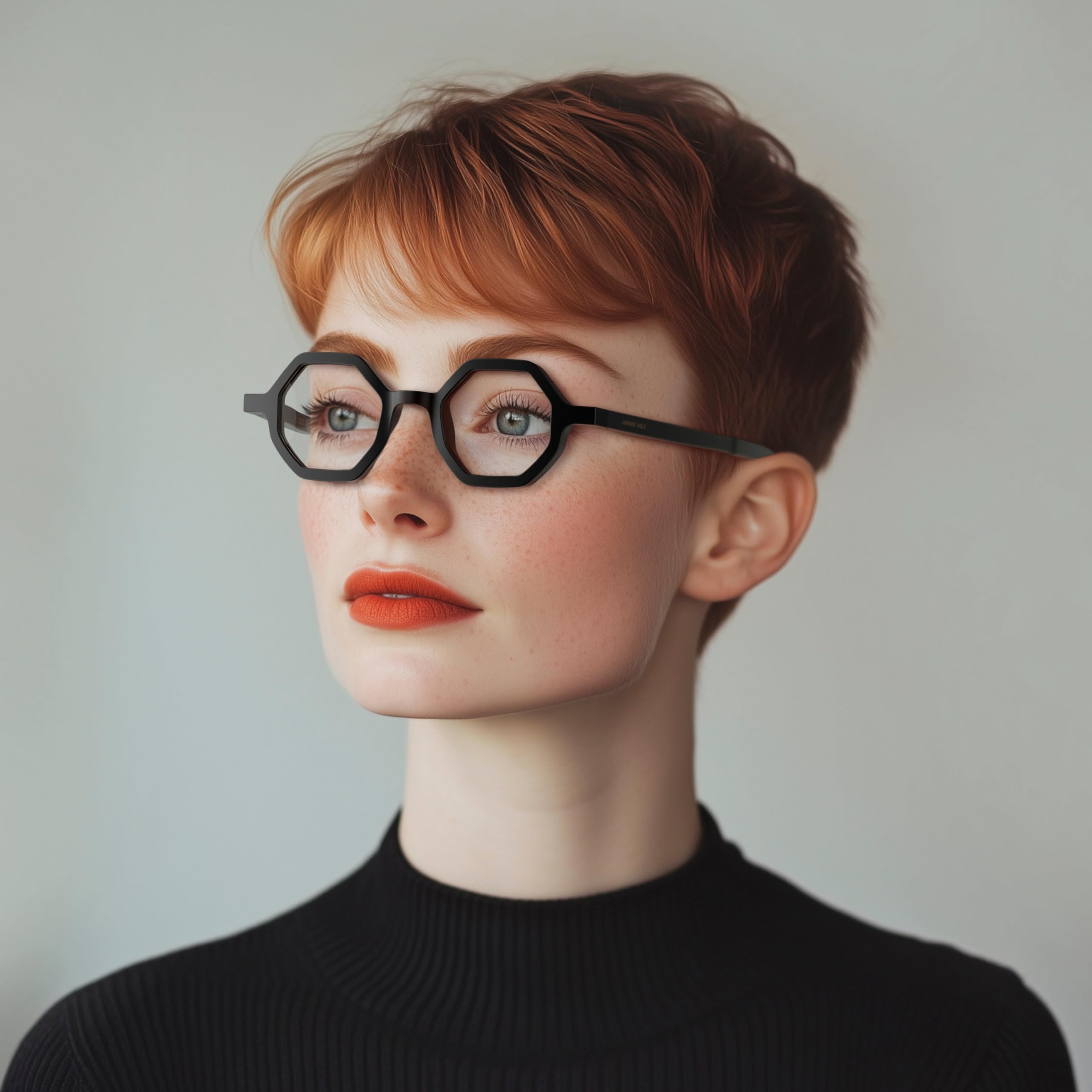LONDON MOLE® Malibu reading glasses, Rubberised Black, 140mm (Frame) x 42mm (Lens) - Image 2