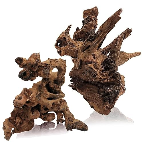 Tfwadmx Aquarium Natural Driftwood Decor Wood Branches, 2 Pieces 8.5-12"