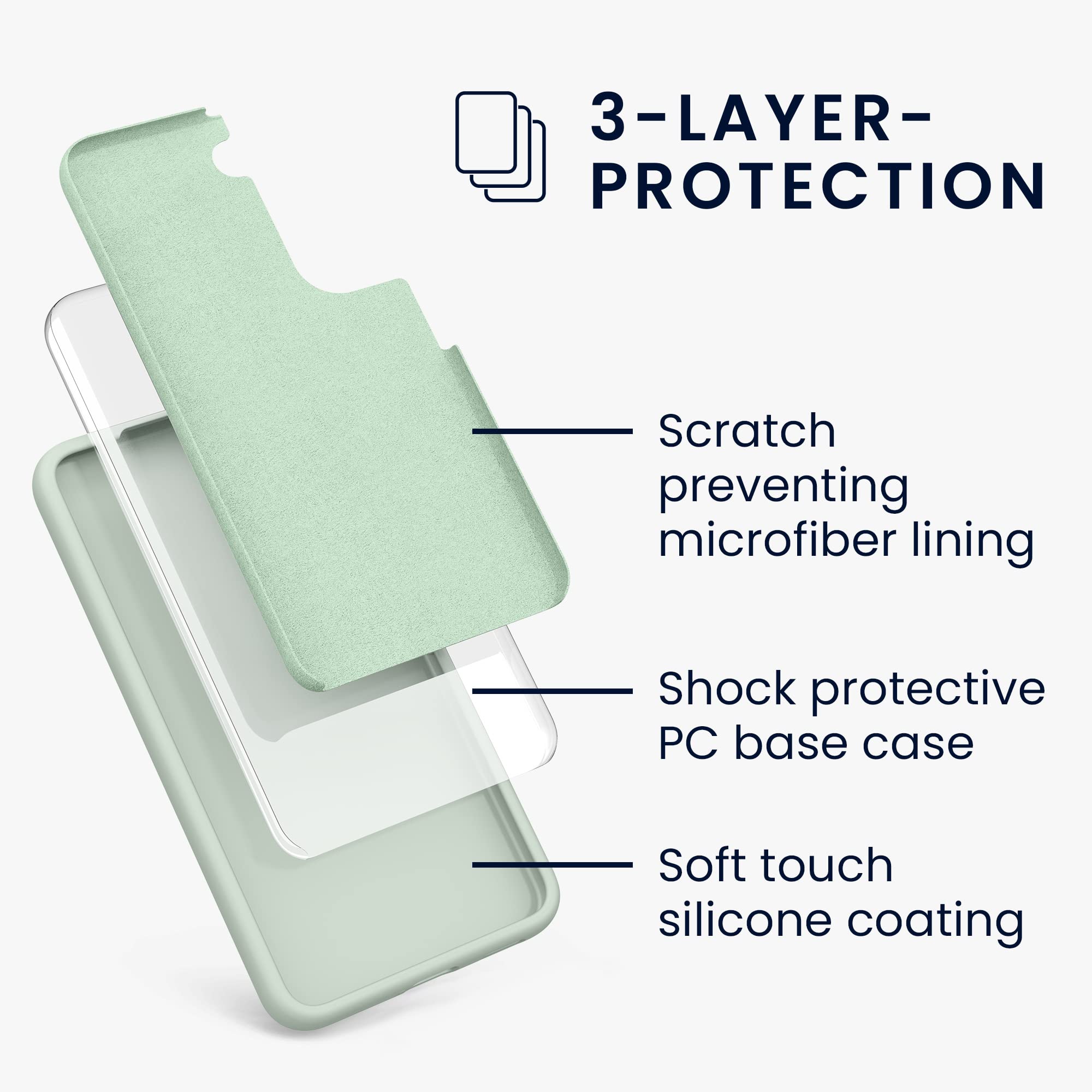 Image secondaire de Coque Souple Cool Mint pour Samsung Galaxy S22 - Protection TPU Antidérapante