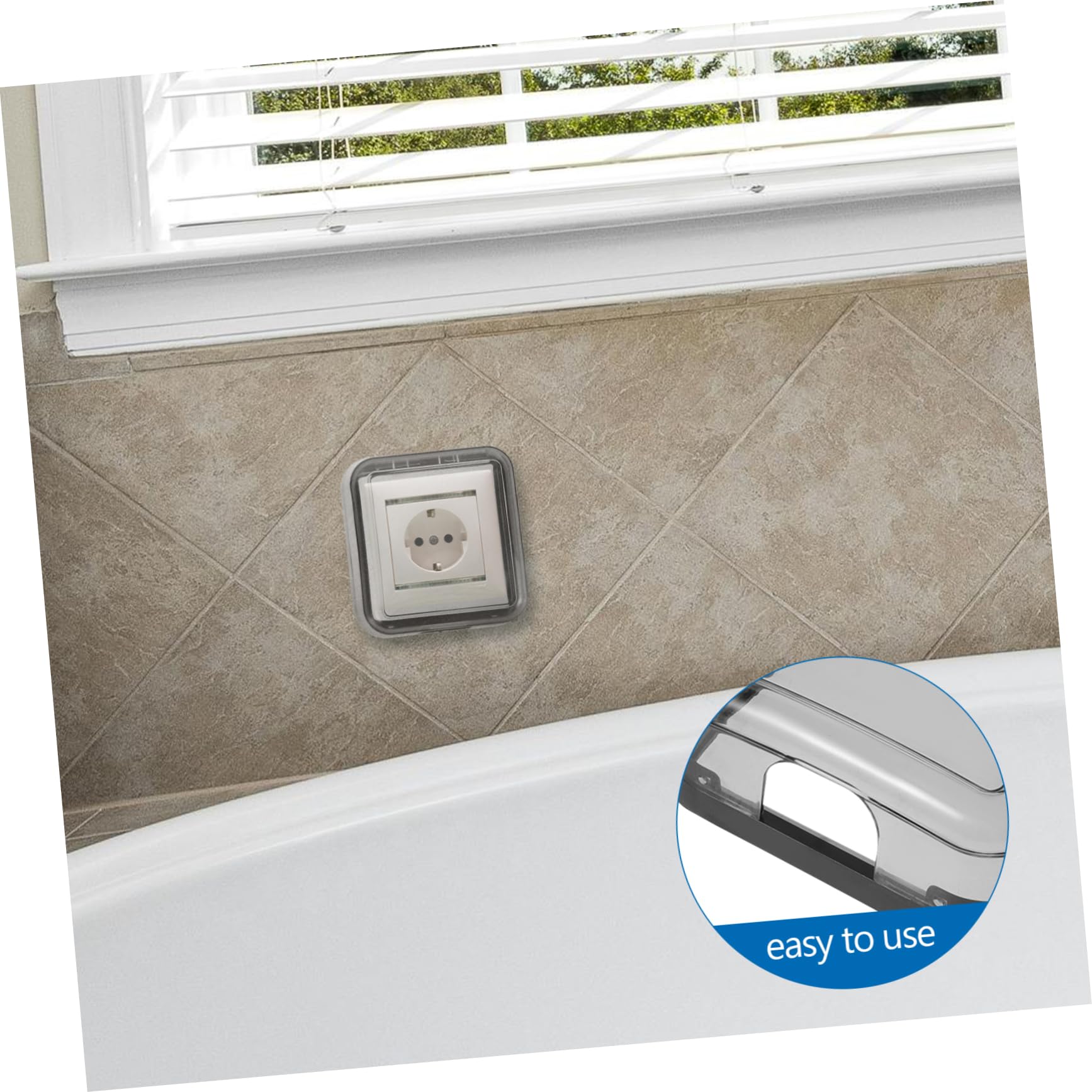 ULDIGI 2pcs Waterproof Socket Box Outlet Protector Outlet Covers Outside Outlet Cover Waterproof Light Switch Cover Guard Outdoor Plug Cover Wall Plate Cover Reusable Cover Pp Black