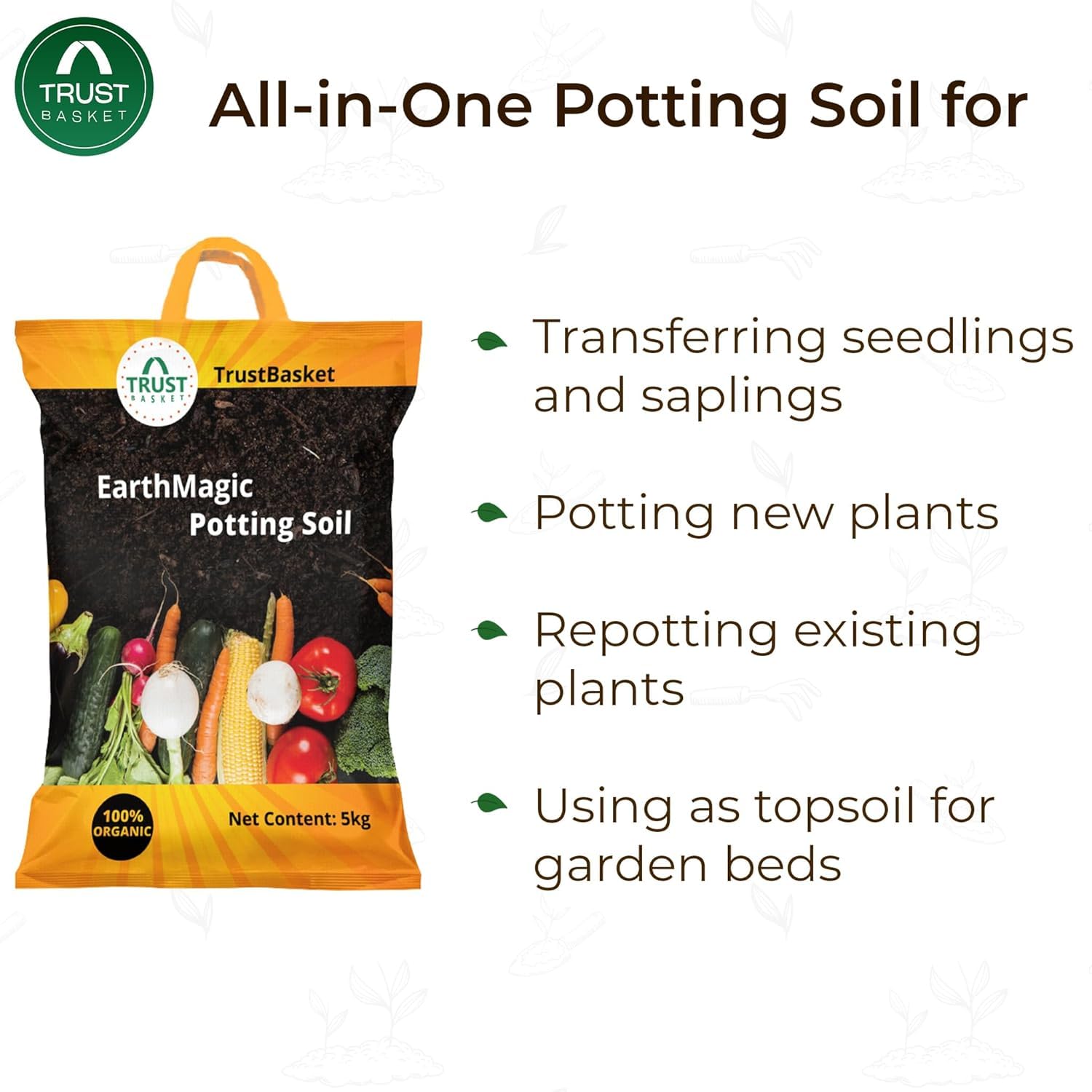 TrustBasket Enriched organic Earth Magic Potting Soil Fertilizer for Plants, 5 Kg 4