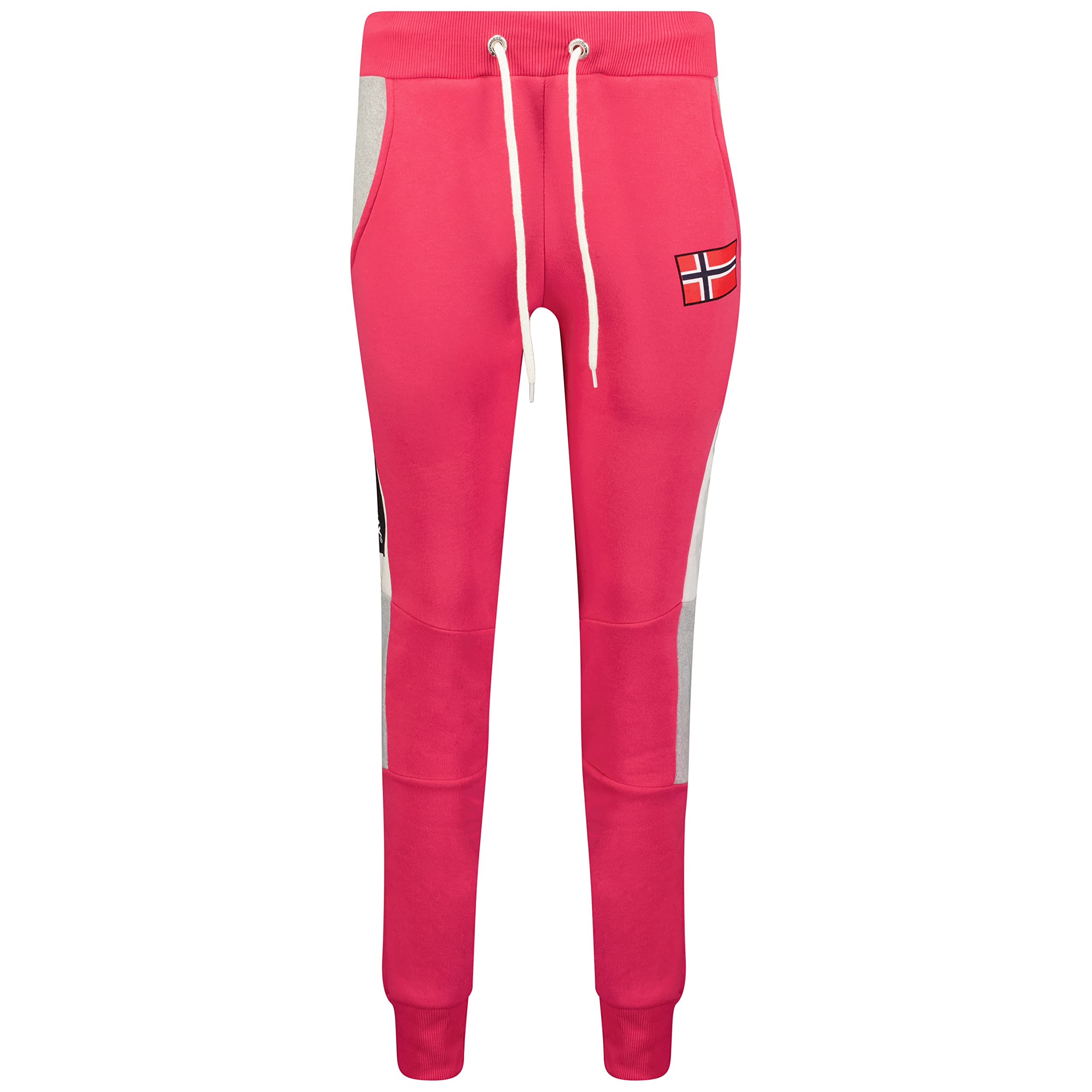 Geographical Norway Molem Lady - damskie spodnie do biegania - trening sport fitness wygodne bieganie na co dzień - joga dres bawełniane kieszenie, Migający_różowy, XL
