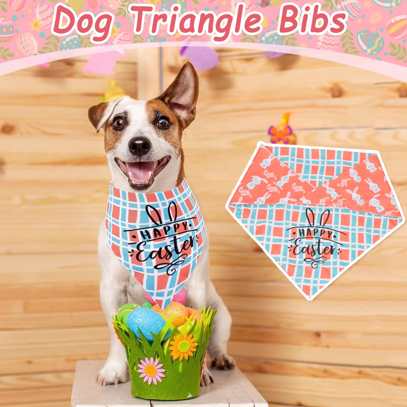 Pet Bandana Easter Bandanas Dog Spring Outfit Pack Easter Dog