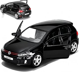 Model Car Volkswagen Golf GTI Toy Car 1/36 Metal Collect Car with Pull Back Toy Cars for Boys Children Gift(Black)