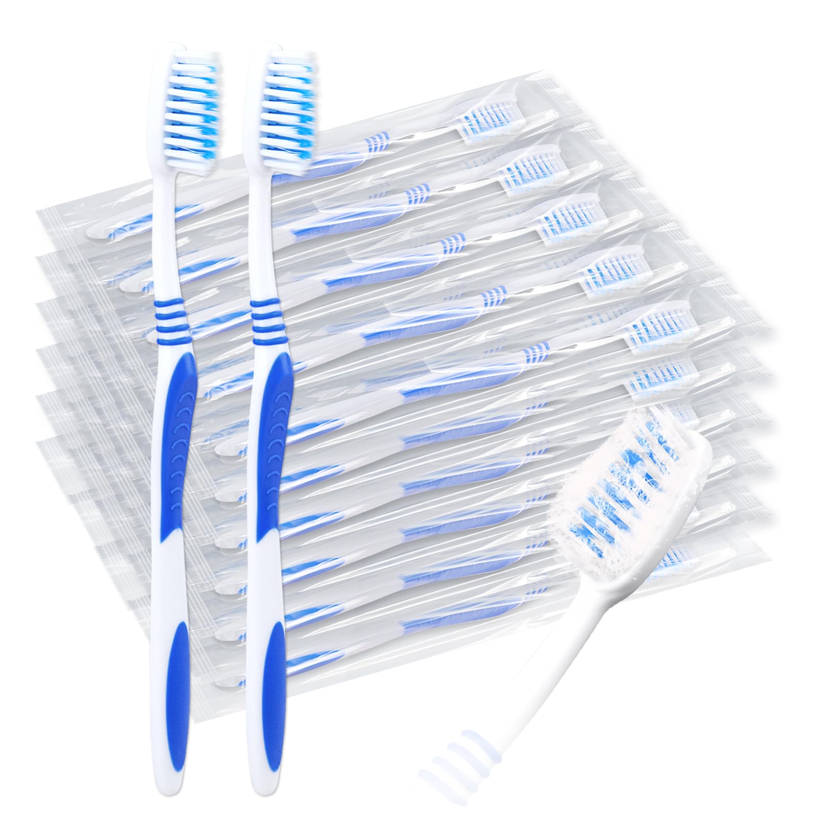 Spazzolini monouso, 200 Bulk confezionato individualmente, setole morbide con dentifricio, adatto per hotel, casa, campeggio, viaggio