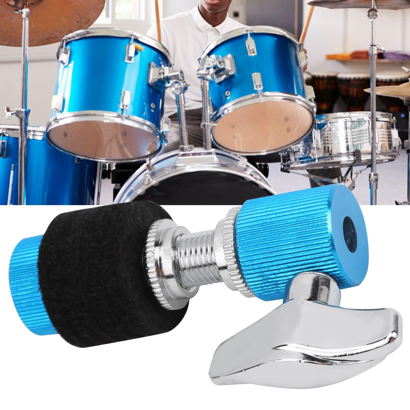 Hi Hat Clutch Drum Kits, Durable Aluminum Alloy Construction, Percussion Instrument Parts, Stable Performance Accessories for Jazz Drum Equipment Replacement (Blue)