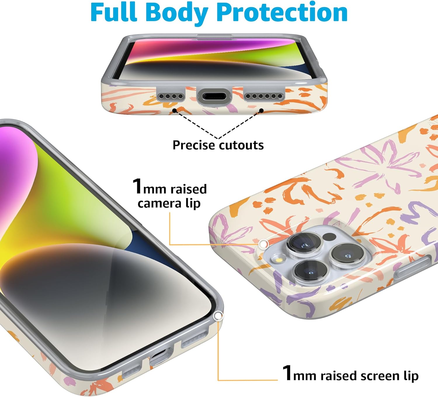 Casely iPhone 16 Pro Case | Hibiscus Blooms | Hawaiian Floral | Compatible with MagSafe | Classic Ultra Slim Design