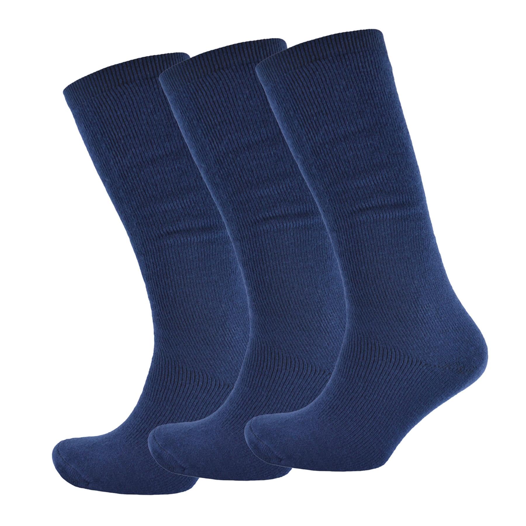 A2z Men's Navy Welly Wellington Boot - Socks Az390 3 Pack 7-11