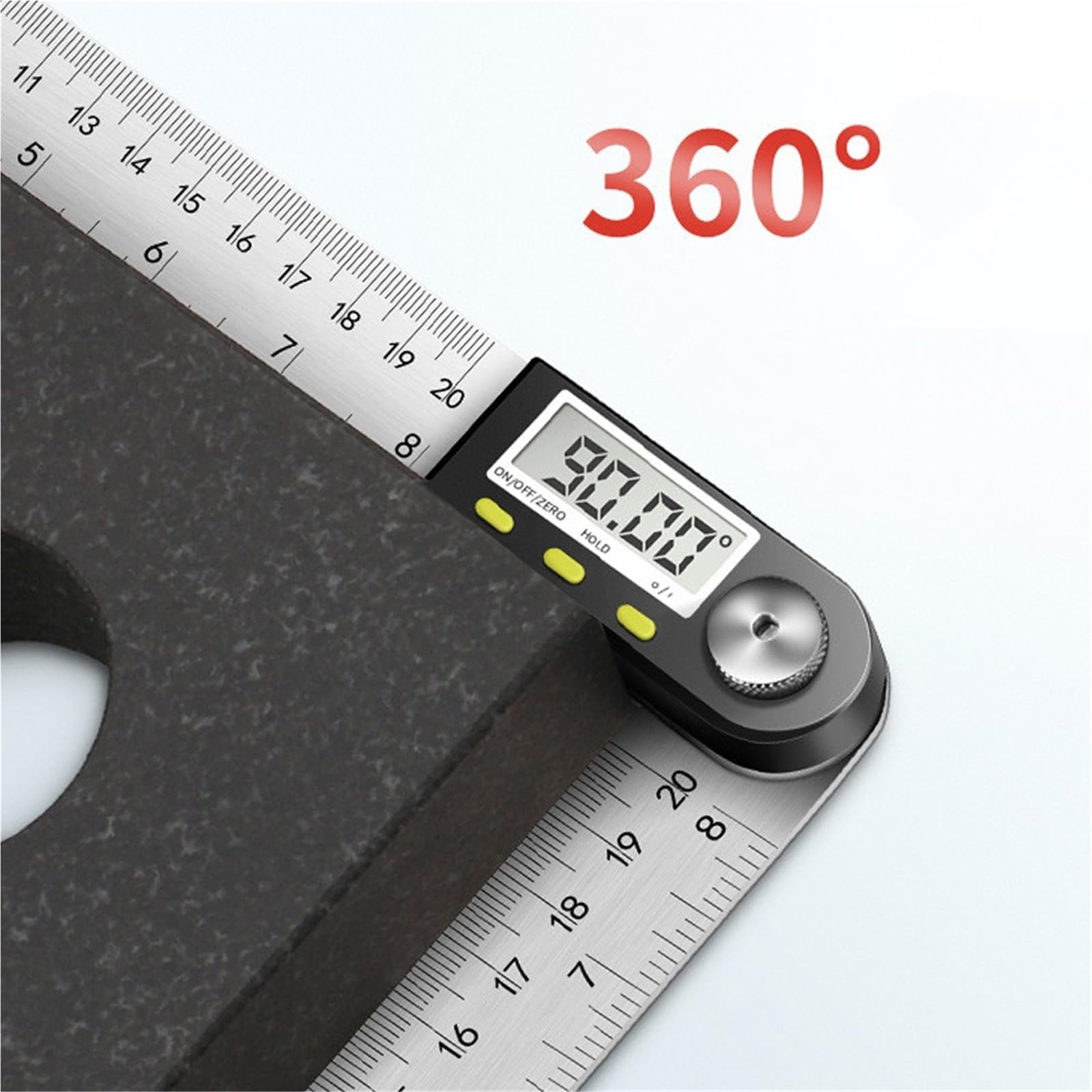 Goniometro, 200 millimetri 300 millimetri In Acciaio Inox Goniometro Digitale Angolo Righello Elettrone Goniometro Angle Finder Meter Angolo Calibro Strumenti di Misura(Sealing length 300mm)