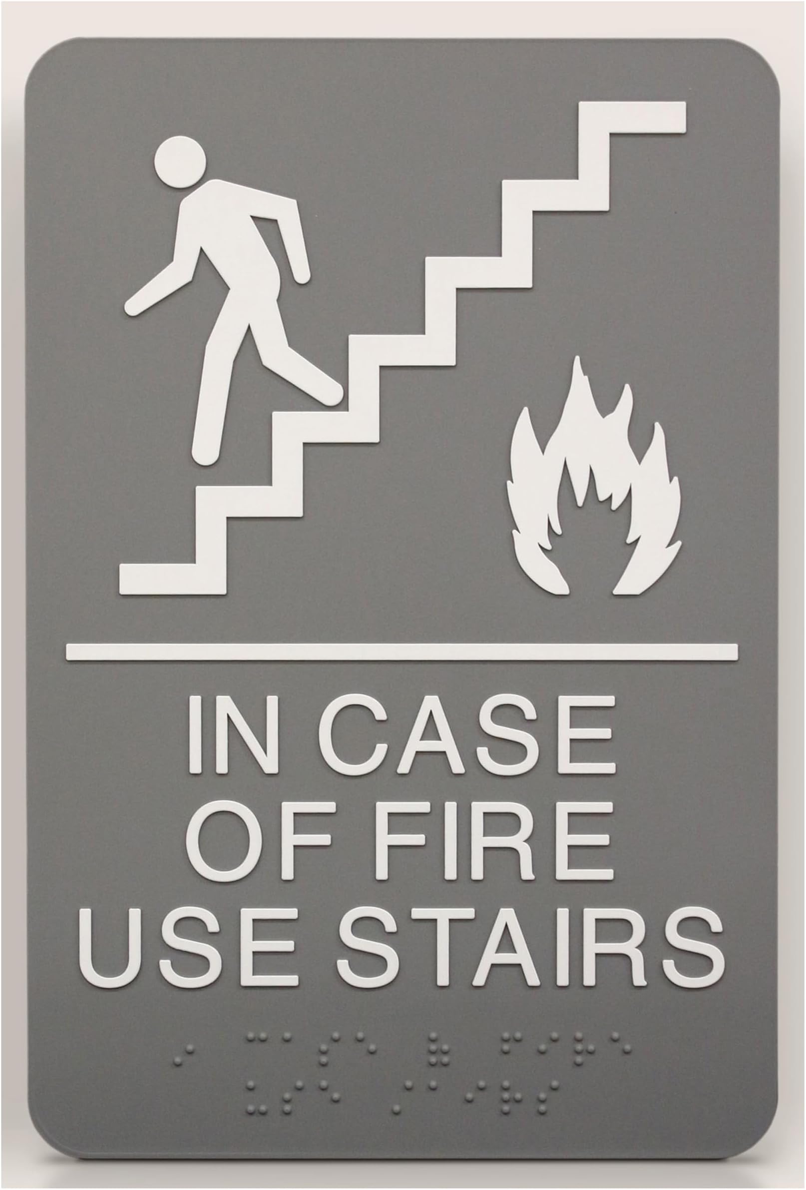 HeadLine ADA Plastic Fire Use Stairs Sign