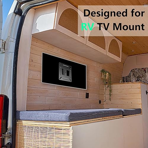 Miniatura 3 de Soporte de pared para monitor de TV RV para pantallas planas LCD LED de 14 a 27 pulgadas, soporte de pared pequeño para monitores de computadora,