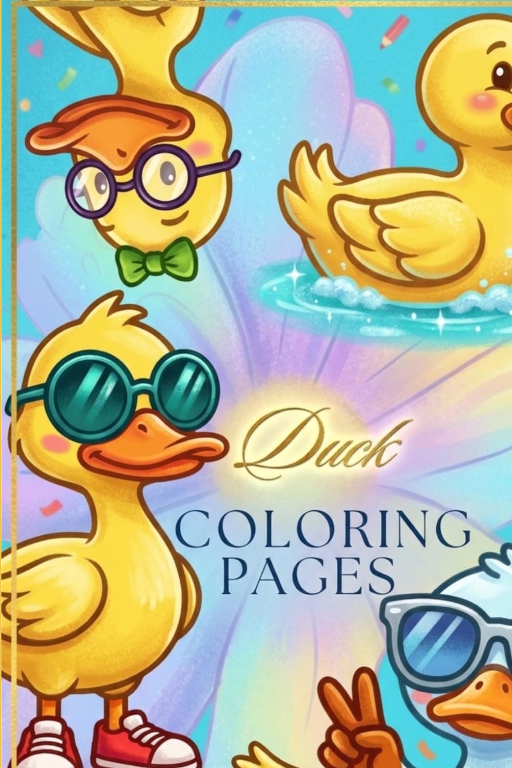 Duck Coloring Book for Kids: Fun and Easy Cute Duckling Pages for Toddlers and Preschoolers: 40 Easy Coloring Pages with Superhero and Chef Ducks for Toddlers and Kids Ages 4
