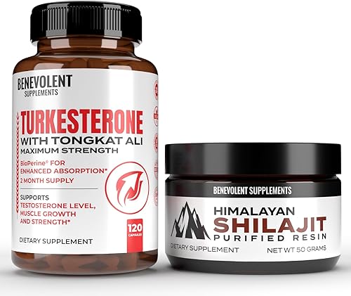 Turkesterona 8,000 mg máxima pureza y resina Shilajit del Himalaya Suplemento de alta absorción con Tongkat Ali Aumenta la resistencia,