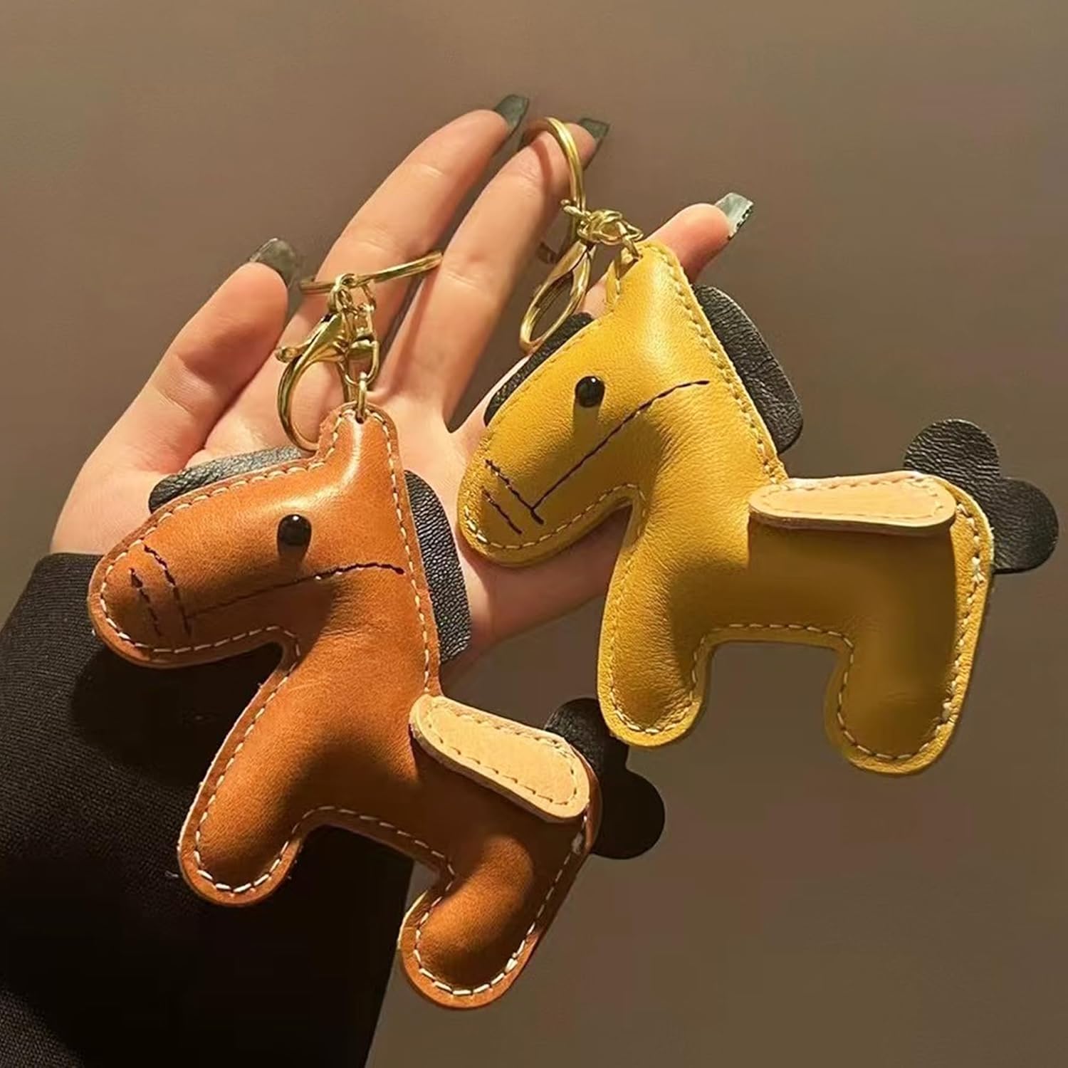 Leather Horse Bag Charm, Kawaii Animal Charm for Purse Handbags Bag Accessories Horse Key Charms - Image 6