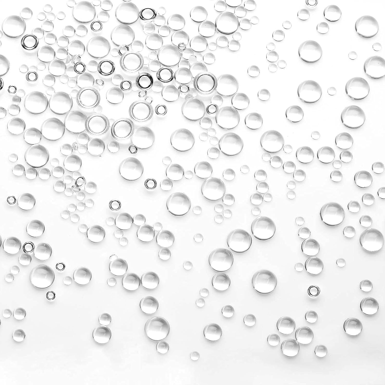 ASTER 700 Pieces Clear Dewdrop Water Droplets Embellishments Round Dewdrop Resin Beads for DIY Scrapbooking Crafts Card Making Decor Accessories