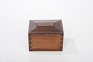 LifeSong Milestones Cremation Urns for portion of adult human ashes made from Quarter Sawn White Oak with dove Tail Finish Keepsake Wooden Funeral Urn will also hold ashes for dogs,cats and other pets