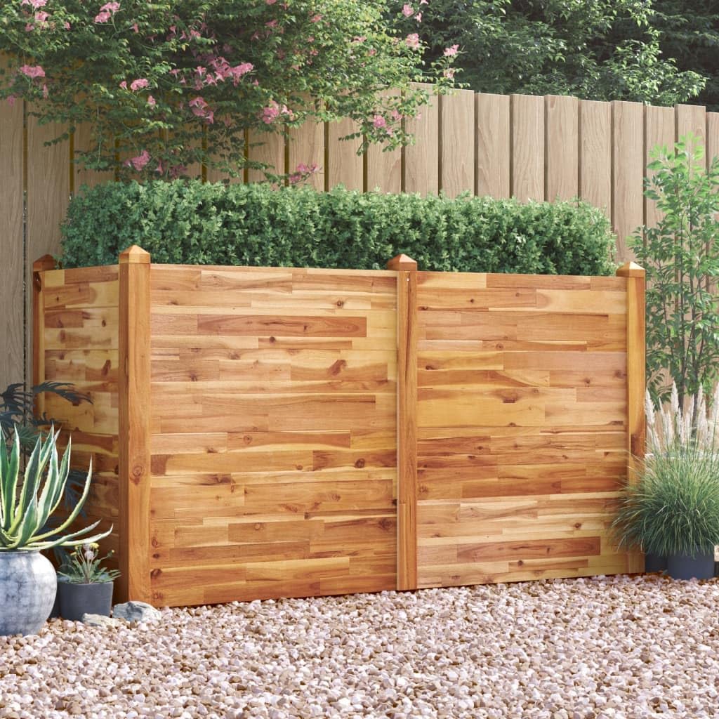 Jardinière surélevée empilable en bois d'acacia 160 x 60 x 84 cm comme jardinière empilable pour le jardin