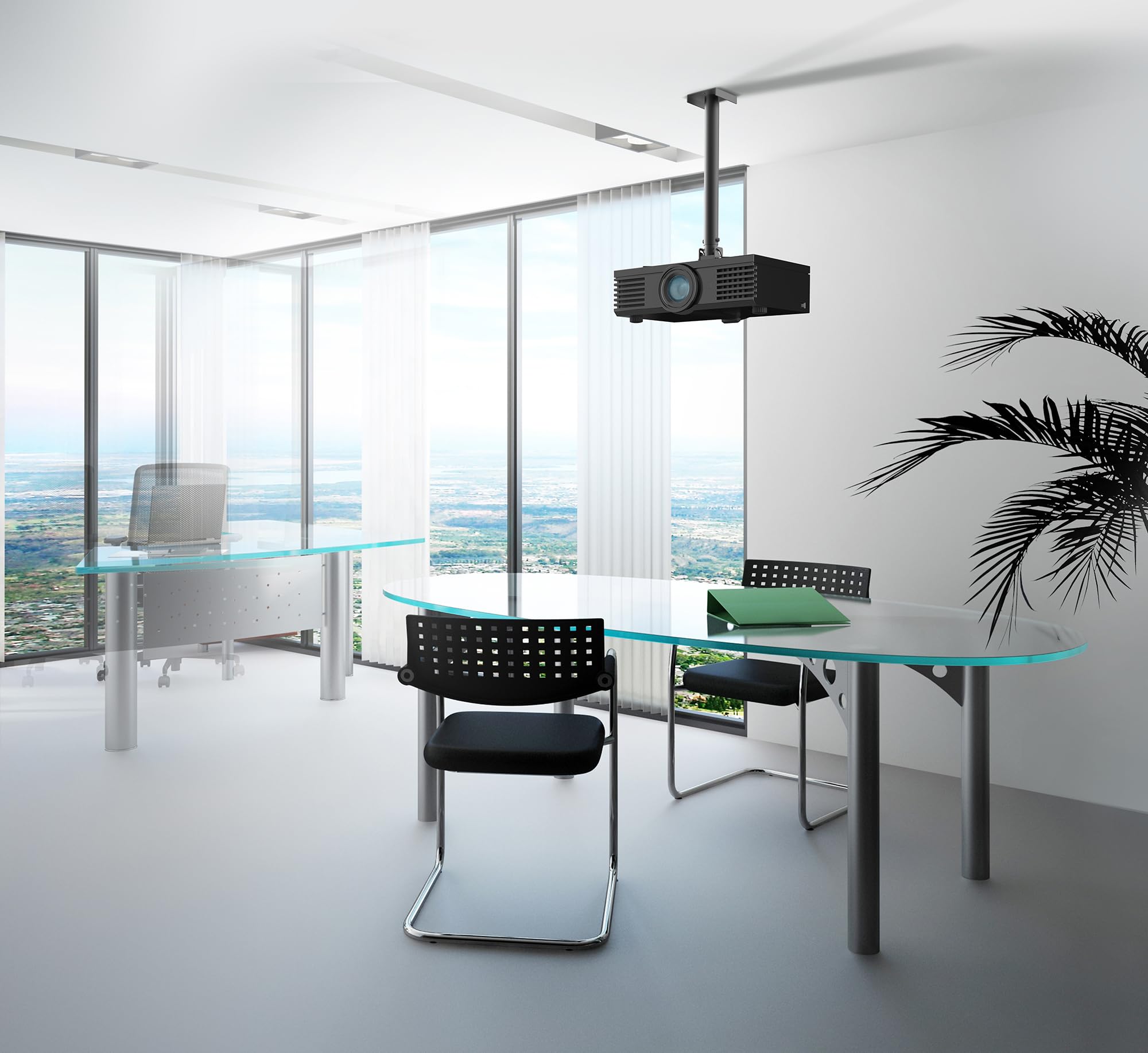 Meliconi Slimstyle 400CE, Support Plafond TV Extensible Aussi Projecteur