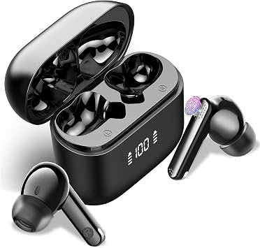 AI Language Translator Earbuds with Audio and Video Calls, 3-in-1 Bluetooth 5.4 Translation Earbuds with 164 Real Time Languages/6 Translation Modes, 48H AI Headphones with APP for Business Deep Black