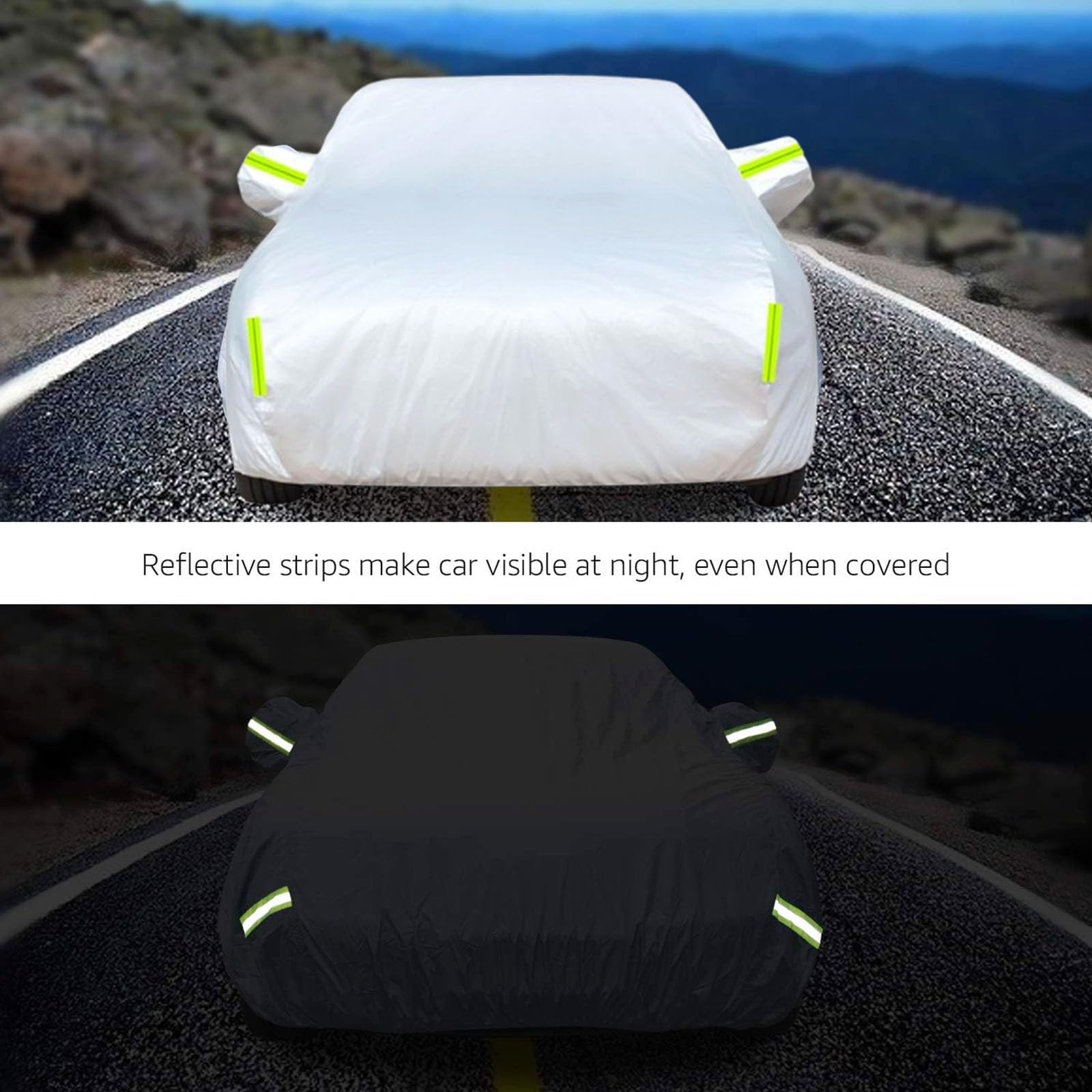 Funda para Coche Exterior para Mercede ML 320 CDI 4MATIC 2005-2009,Todo Clima contra Impermeable A Prueba de Polvo A Prueba de Nieve Protección UV