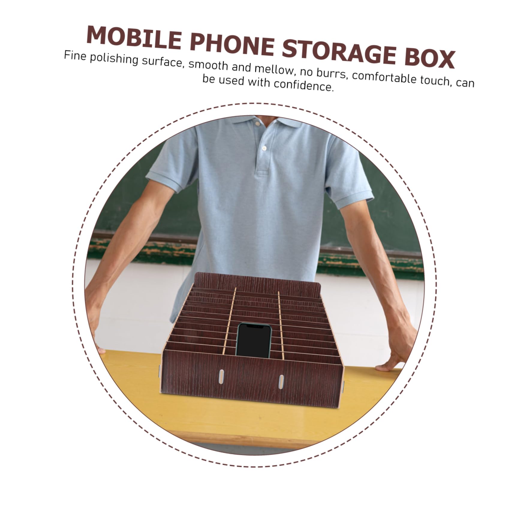 Ciieeo Scatola Di Multi-griglia Per Cellulare Organizer Da Scrivania in Scatola Porta-telefono in Contenitori Per Telefono Supporto Da Scrivania Per Ufficio Aula Laboratorio e Altre Occas