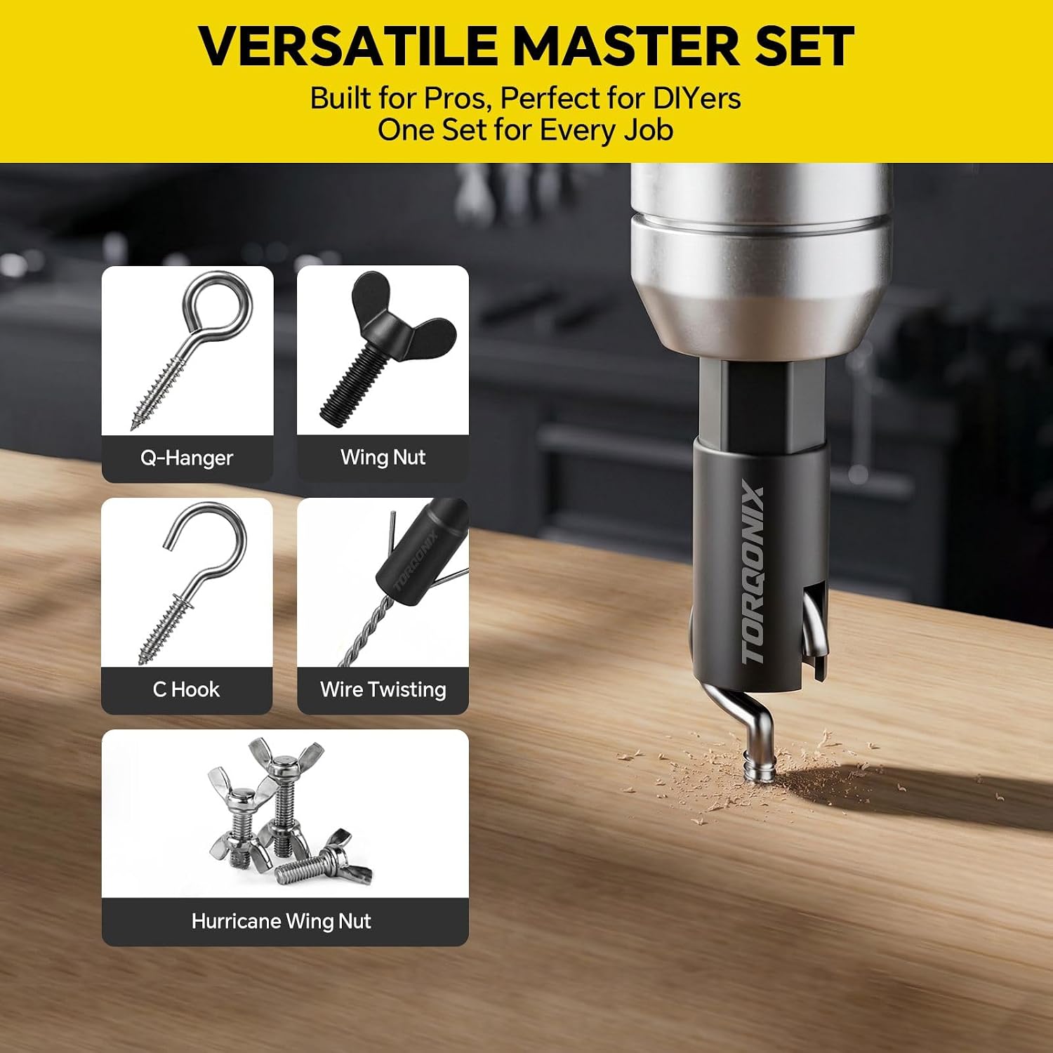80 Pcs Magnetic Nut Driver Set & Impact Socket Set, Master S2/Cr-V Drill Sockets with Metric & SAE, 1/4" Hex Shank Bits, Extension Holder, Heavy-Duty Organizer Case, Tools Gift for Men