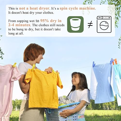 Miniatura 4 de Meticuloso Secadora eléctrica compacta de 110 V, mini secadora de lavandería portátil para apartamentos, escuelas, dormitorios, casas rodantes,
