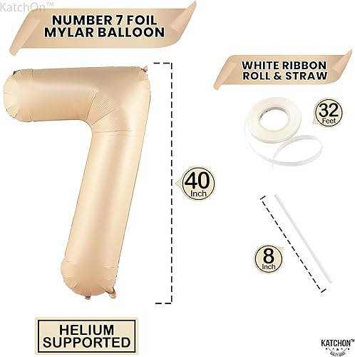 Miniatura 1317 de KatchOn, Globo dorado gigante del número 8 de 40 pulgadas, globo dorado del número 8 para decoraciones de cumpleaños de 8 años para niñas