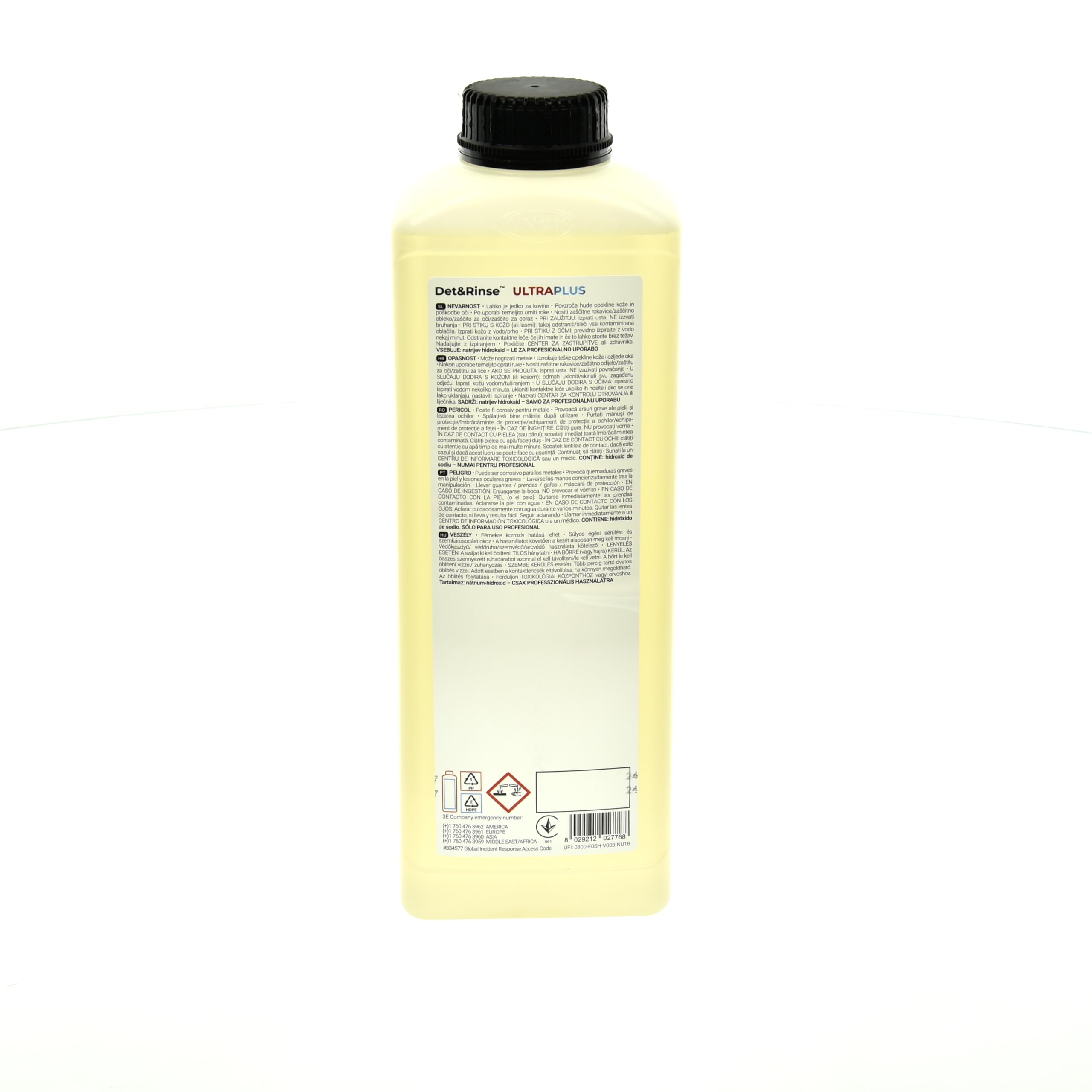 Detergente professionale per forno Unox DET&RINSE Ultra Plus, 10 × 1 l, per pulizia automatica, prodotto speciale per ammortizzatori combinati e forni ad aria calda Mind.Maps ChefTop BAKERTOP