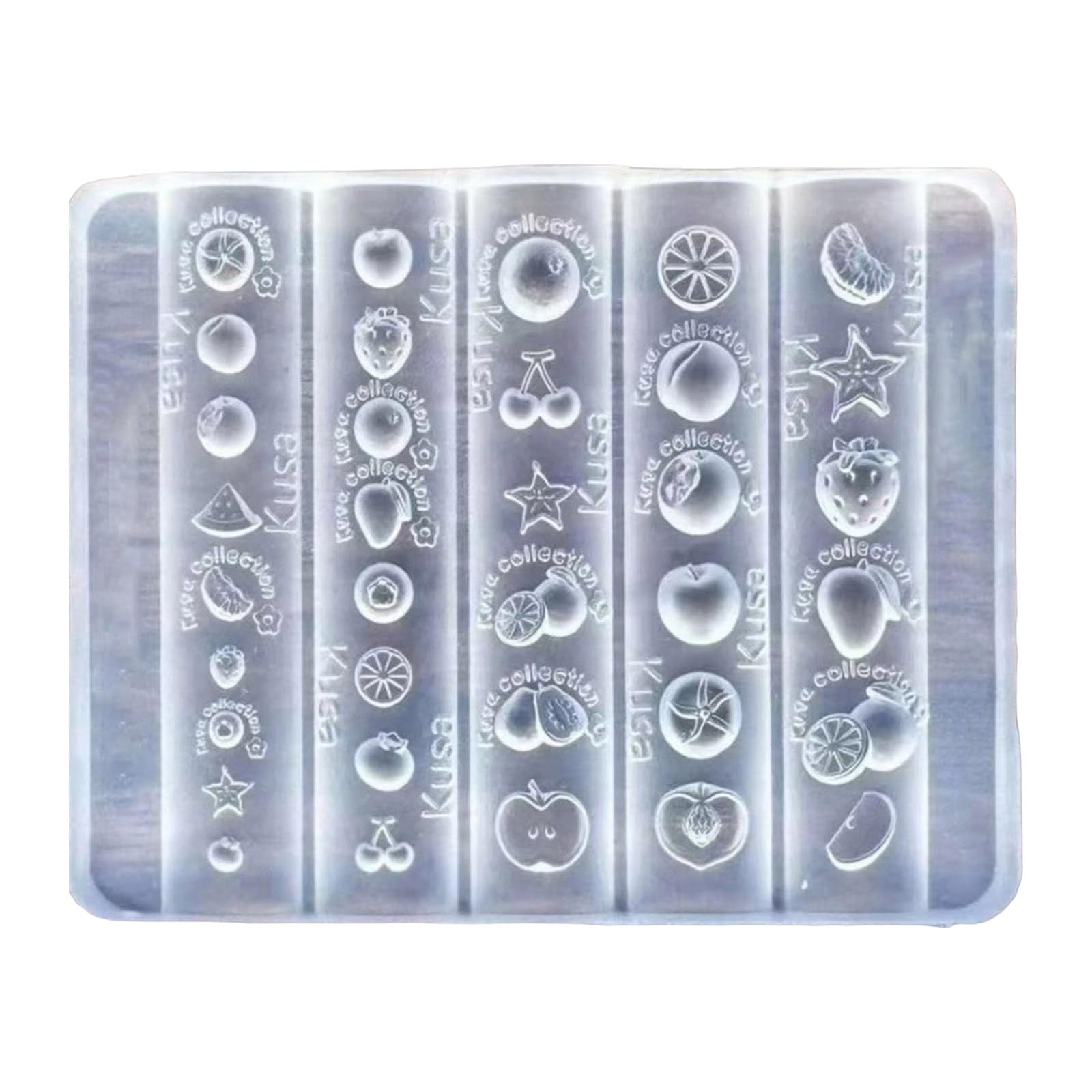 Ljmyy Reusable Silicone Nails Art Mold For Fruit Carving Decoration Accessories Nails Stencils for Women