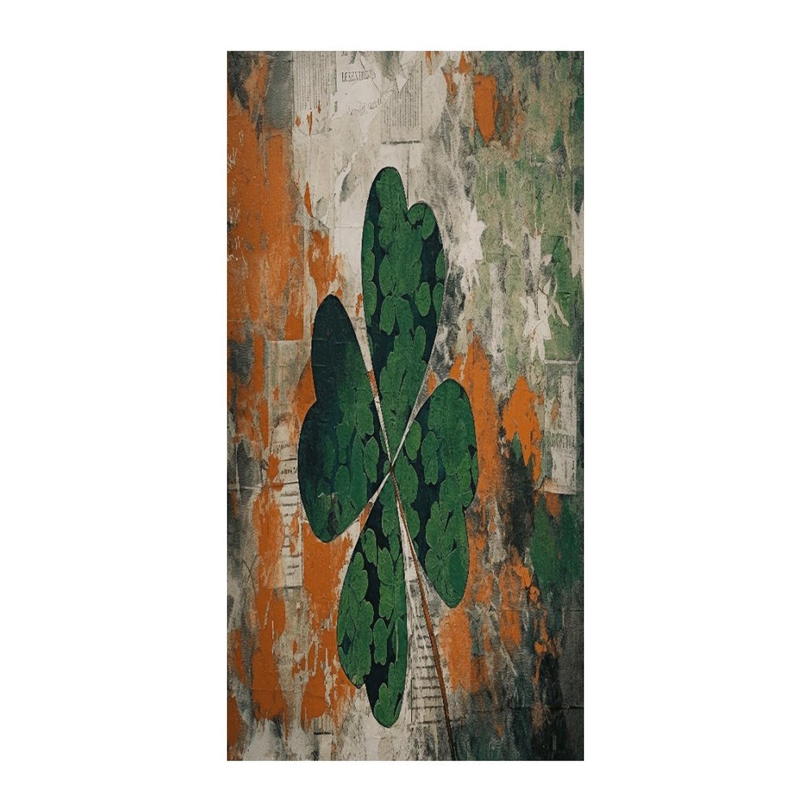 Fekiloot Style Green Leaves Image Door Curtain Room Divider Curtains
