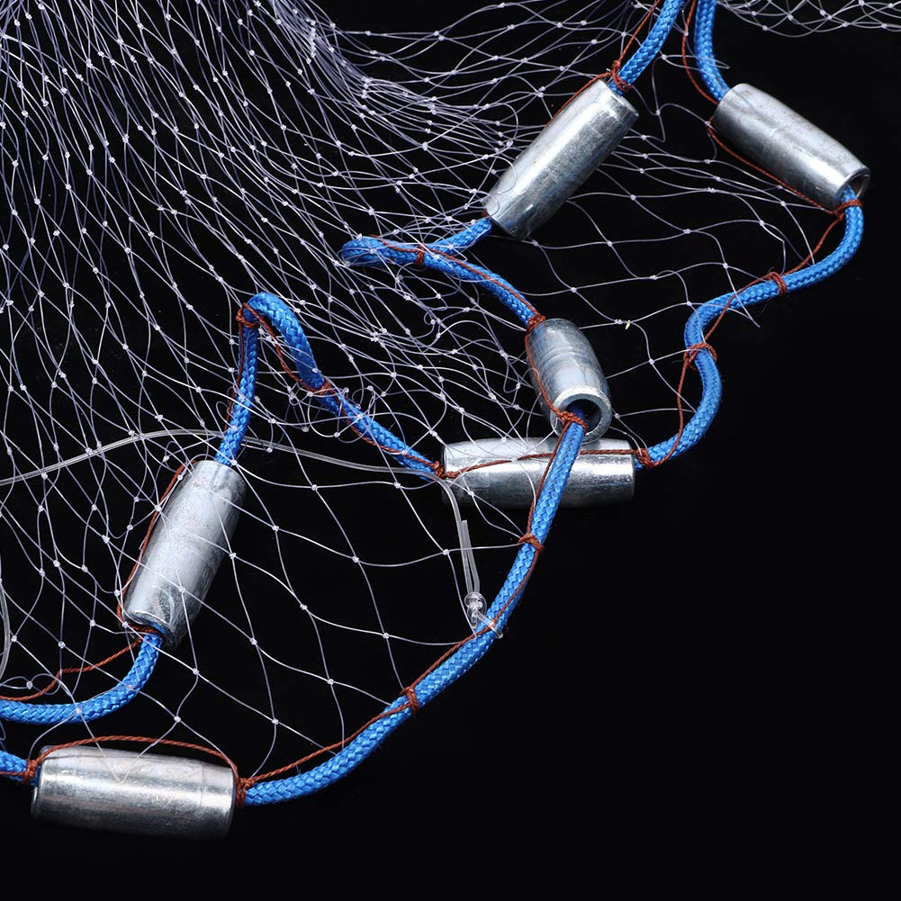 Hidyliu Trampa de captura portátil y duradera de red para los amantes de la pesca en ríos y lagos, nailon y acero de 1 unidad
