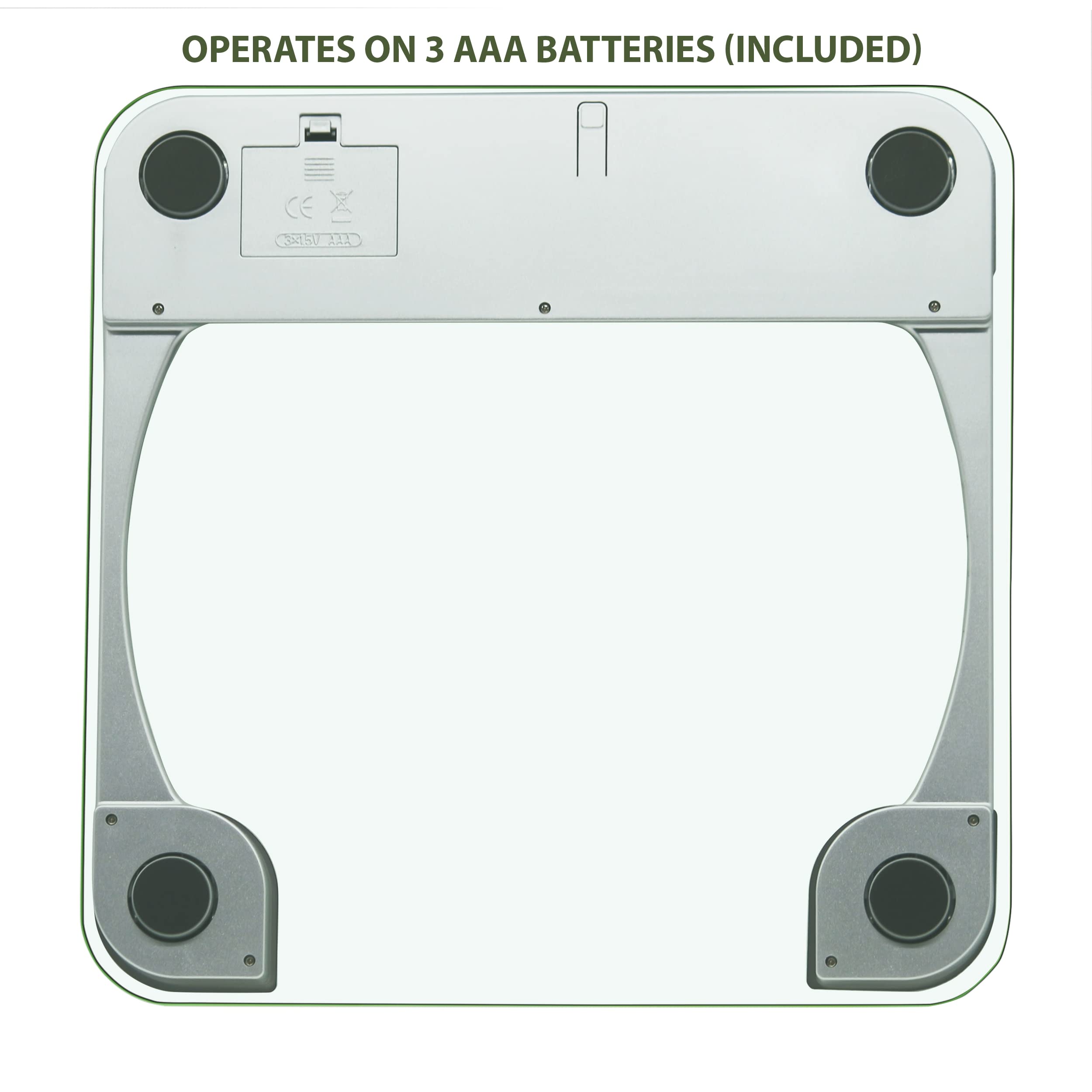 Eat Smart - Báscula de baño digital de alta precisión, báscula de baño para peso corporal, vidrio templado duradero, capacidad de 330 libras, tecnología Step-On, transparente