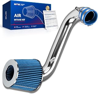Cold Air Intake for Civic 01-05, Blue Cold Air Intake Filters System Kits Fit for 20012002 2003 2004 2005 Civic 1.7L, High Flow Polished Aluminum