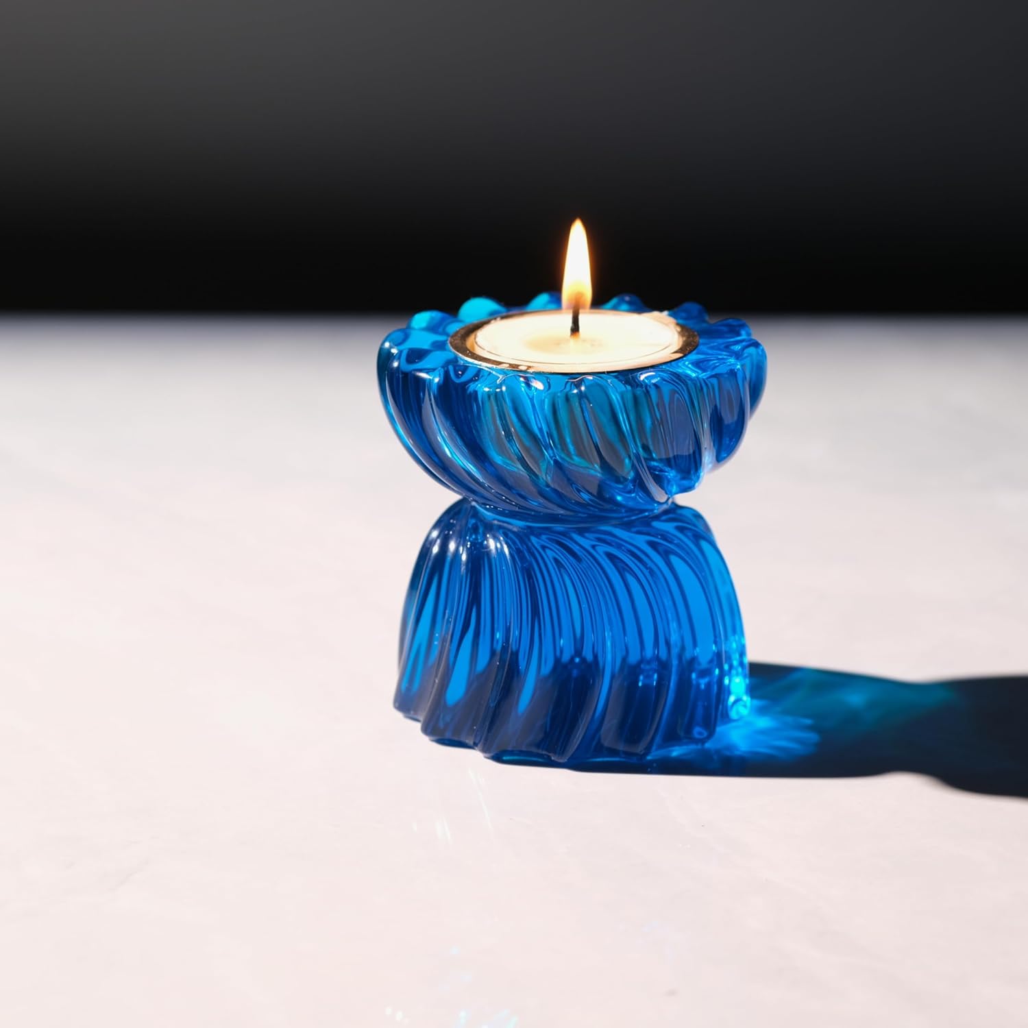 Twizzle Twist Tealight Holder, Decorative Tealight Candle Holder for Table Display, Romantic Decoration, Unique Home Décor Aesthetic, Housewarming Gift, Spiral Sculpture Diwali Tea Light Stand