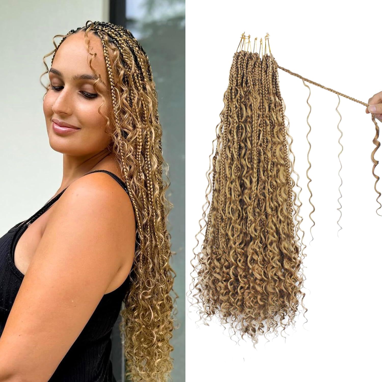 Amazon.com : Boho Crochet Braids Pure Protein Fiber Close to  display picture 2