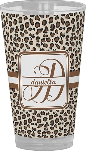 Vaso de pinta personalizado con estampado de leopardo, a todo color