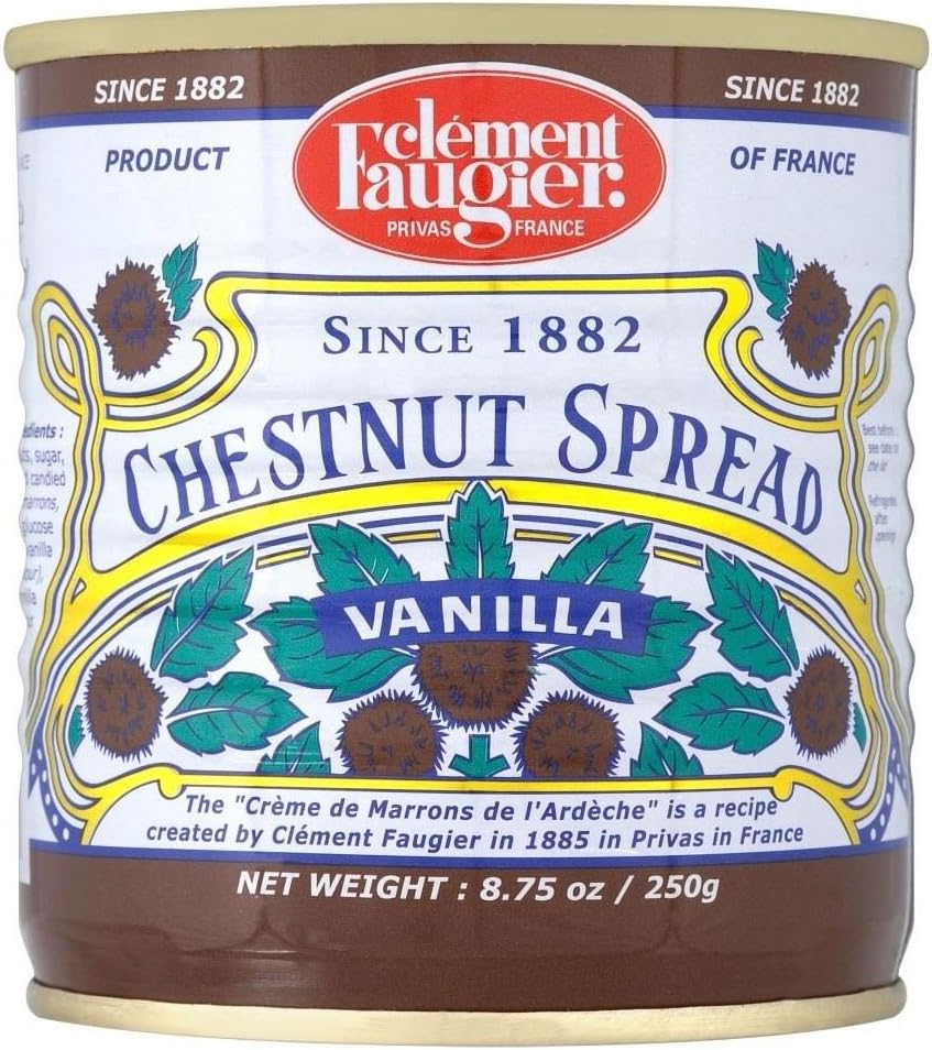Clement Faugier Chestnut Spread Vanilla - Crème de Marrons (250g) - Pack of 6