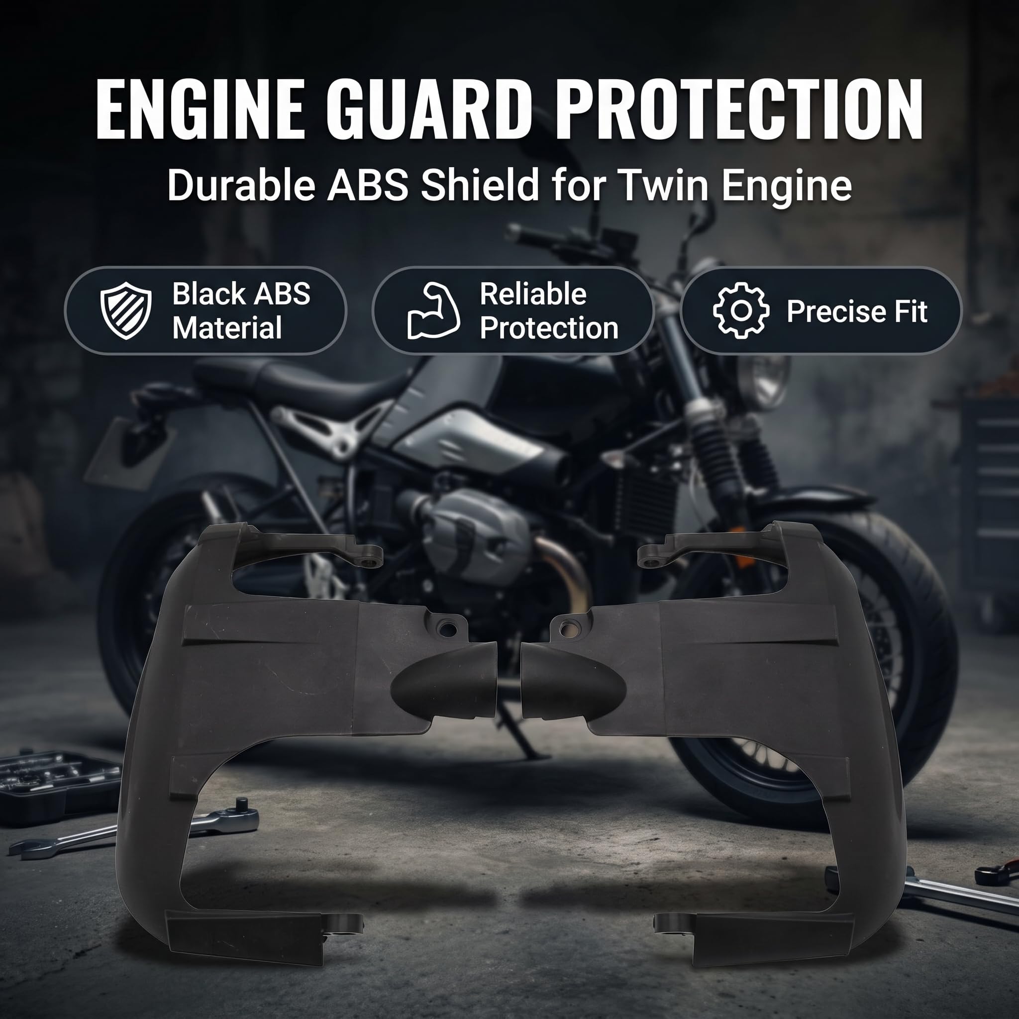 Twin Engine Moto Crash Bar Protezione Nero 2 Pack, 20 * 13 * 9CM | Protezione Motore Abs Per Bmw R1150gs R1150rt R1150r 2003 2004 2005 2006, Only For Twin Engines About 105g