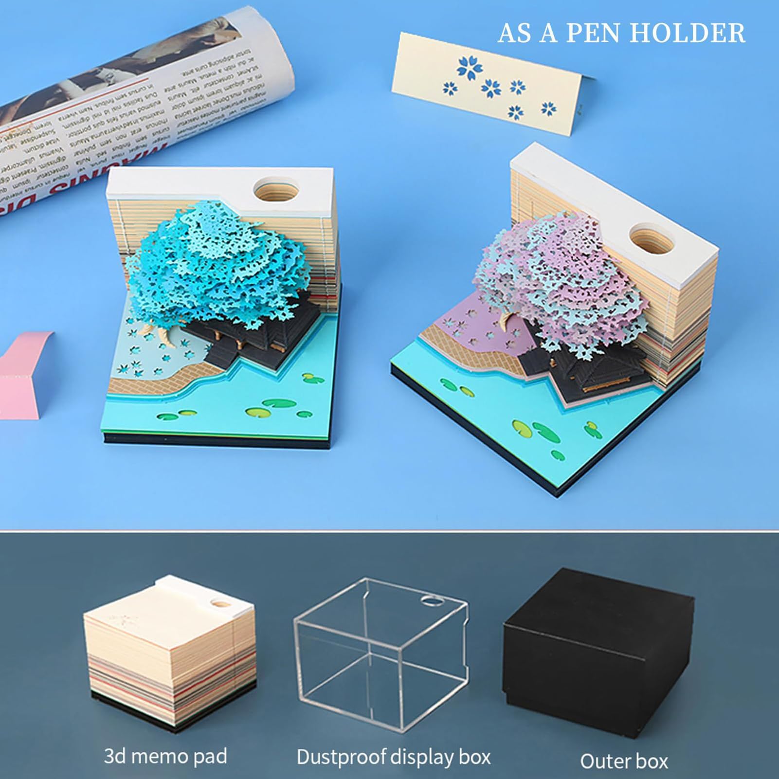 3D Notizblock 2026 Abreißkalender Mit 3D-Papierkunst | Notizblock Mit Papiergravur 2026 Für Büro Wohnzimmer Geburtstag Weihnachten Für Büro Zuhause Geburtstag Weihnachten Neujahr