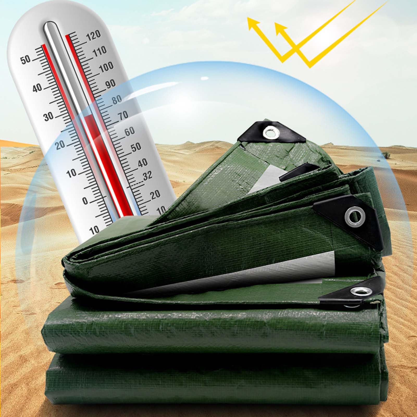 Lonas, Lona Resistente a los Rayos UV, Lona Gruesa de Polietileno con Ojales metálicos, Refugio Impermeable Multiusos para vehículos, Barcos, Piscinas, Tiendas de campaña y emergencias.