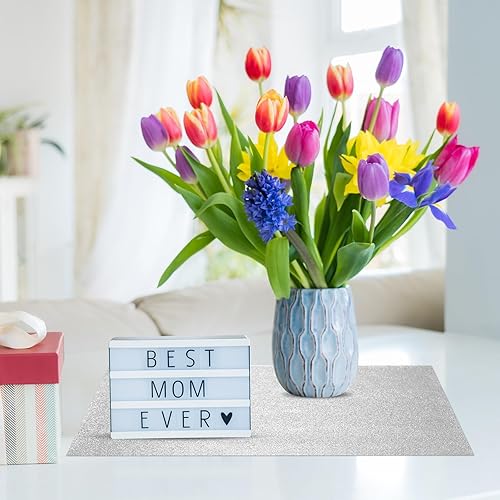 Miniatura 6 de 100 manteles individuales desechables de papel con purpurina, manteles individuales cuadrados decorativos para mesa de comedor, bodas, Acción de