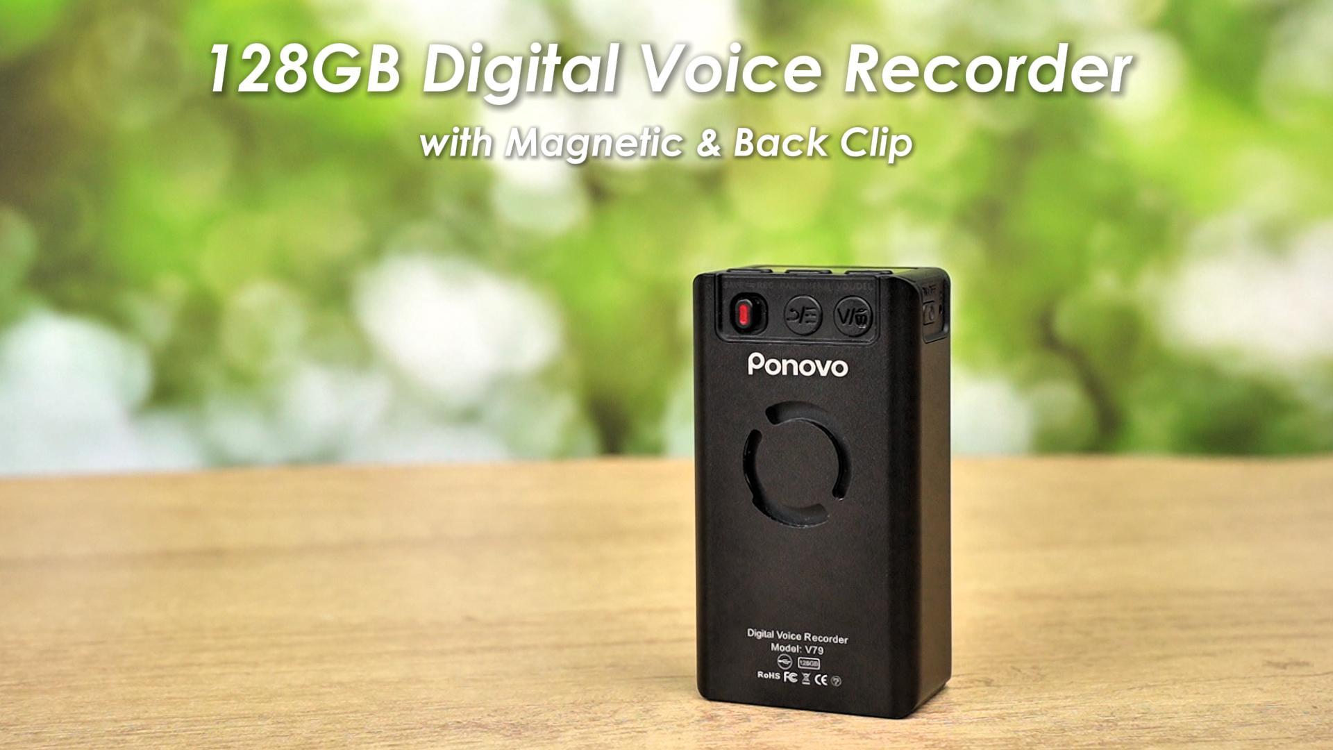 Noise Reduction Recorder For Meetings 128GB Magnetic Voice Recorder ...