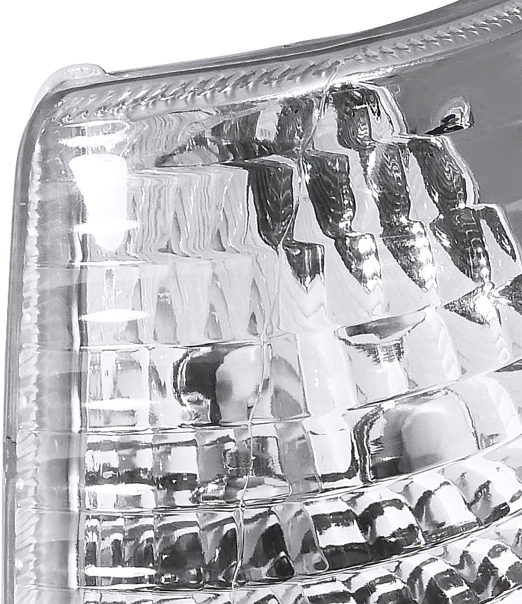SPEC-D TUNING Chrome Housing Clear Lens Corner Lights Compatible with 1993-1998 Jeep Grand Cherokee L+R Pair Assembly