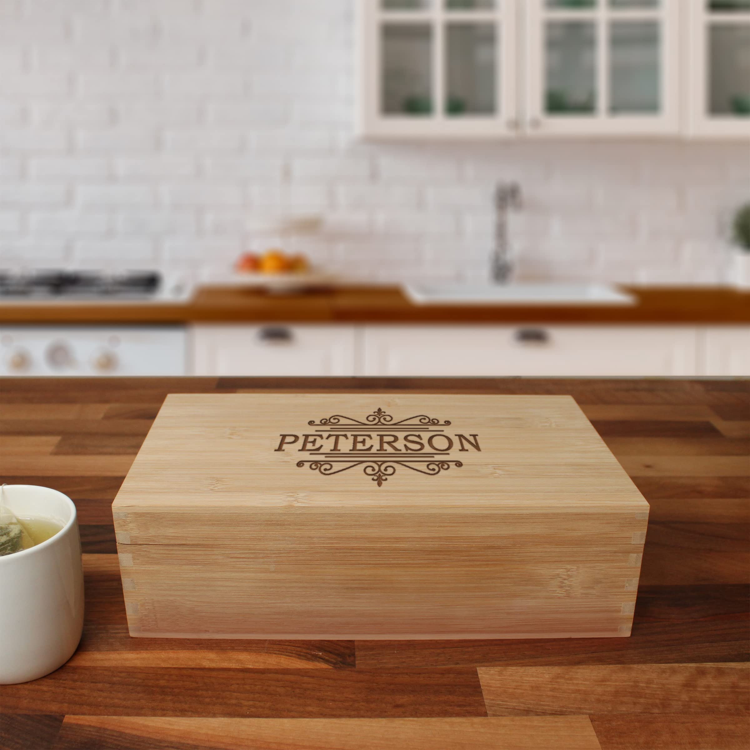 Hampton Studios Personalized Tea Bag Storage Box (4529)